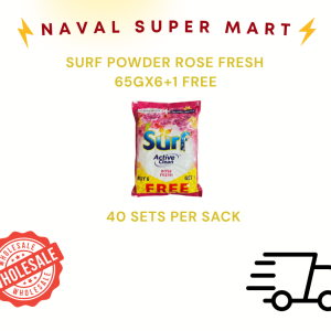 WSNR:Surf Pwd Rose Fresh 65gx6+1Freex40